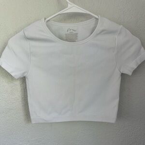 Art Class White Ribbed Short Sleeve Tee